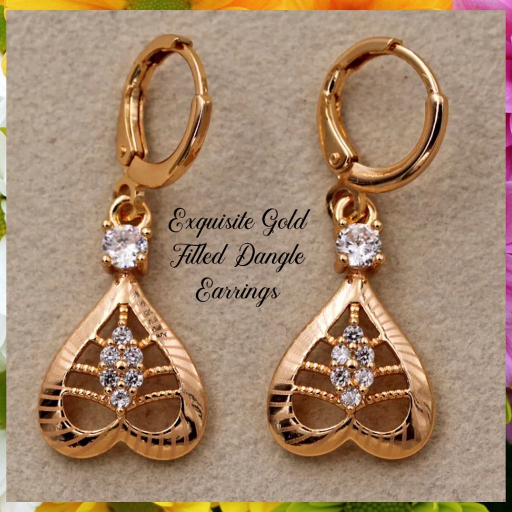 New Sublime 18kt Gold Filled Vintage Inspired Earrings